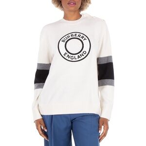 🆕 BURBERRY Style Unisex Hadley Graphic Logo Applique Sweater 🆕